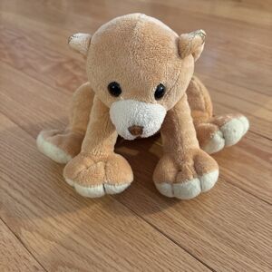 Lioness Jungle Cat Cub Sitting Plush Stuffed Animal with Cute Jewel Ear cuffs